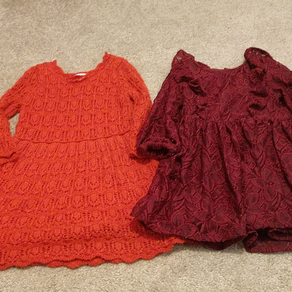 2 cat and Jack winter dresses